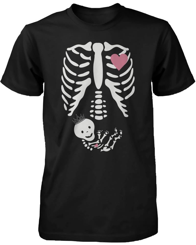 Halloween Pregnant Skeleton Princess Baby X-Ray T-shirt Maternity Themed