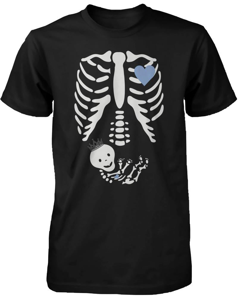 Halloween Pregnant Skeleton Prince Baby X-Ray T-shirt Maternity Themed