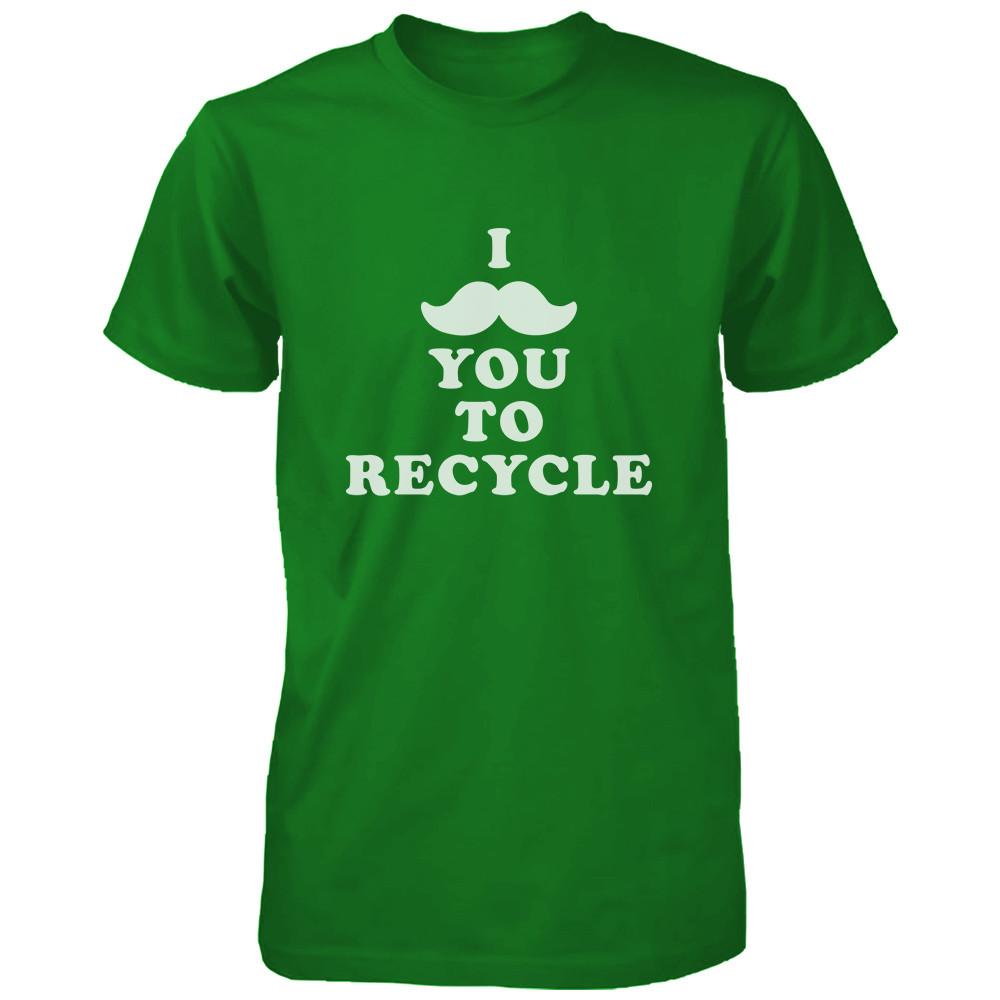 I Mustache You To Recycle Shirt Unisex Earth Day T-shirt Funny Graphic Tee