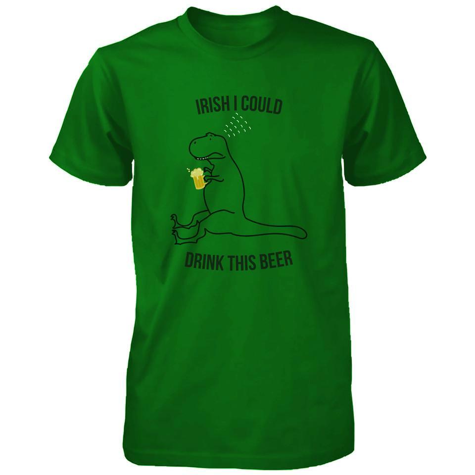 Irish I Could Drink This Beer Funny Unisex Green Shirts St Patricks Day Tee