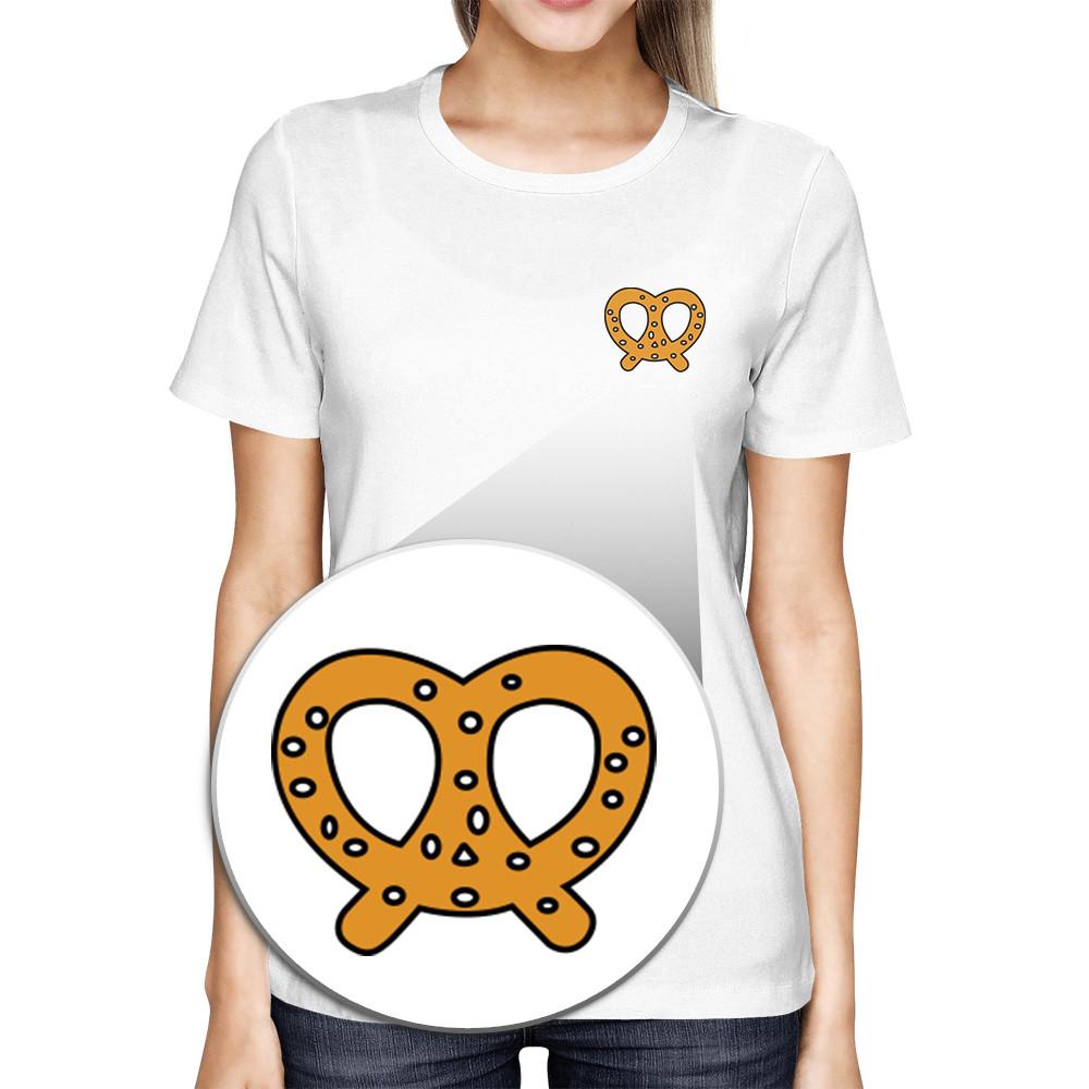 Pretzel Pocket T-shirt Back To School Tee Ladies Cute Shirt