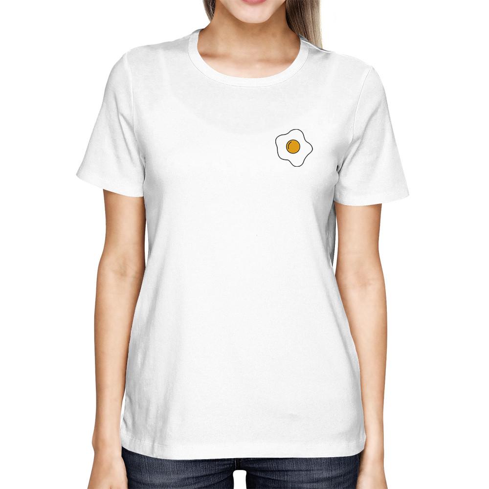 Fried Egg Pocket T-shirt Back To School Tee Ladies Cute Shirt