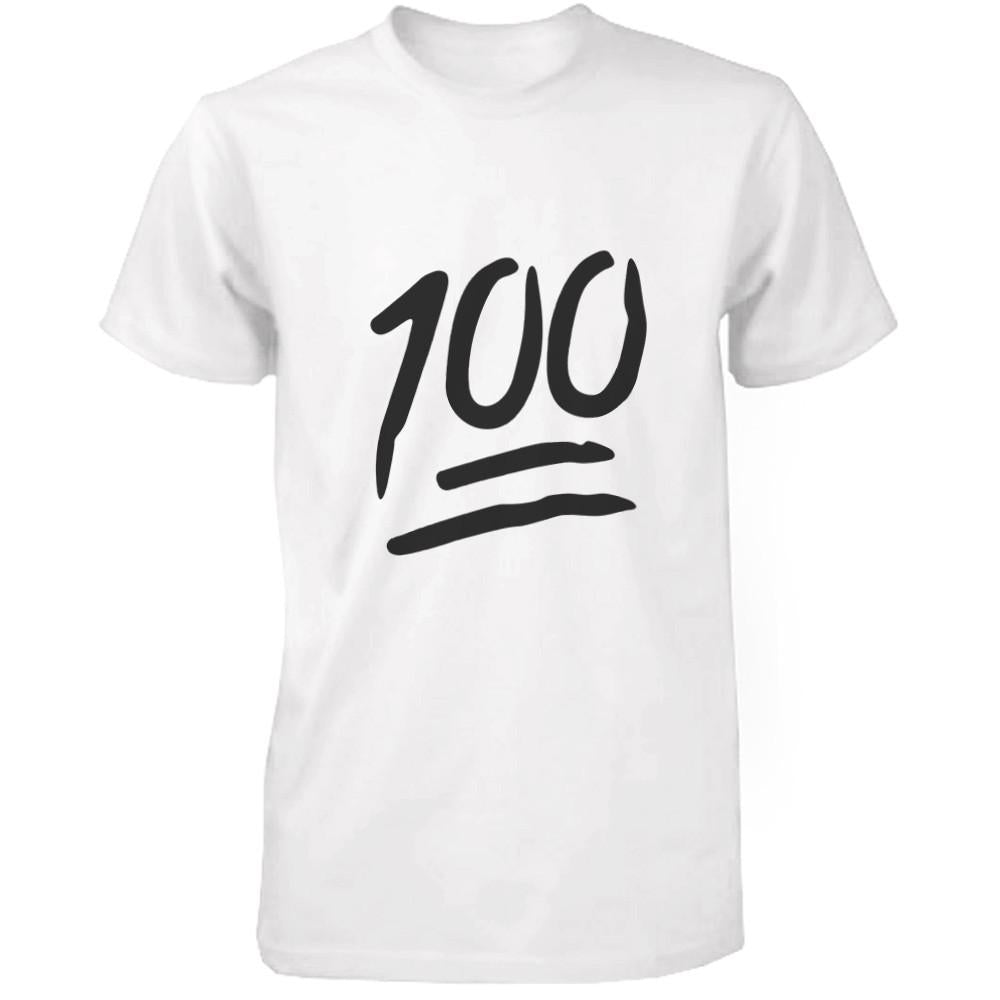 100 Points T-shirt Back To School Tee Mens Cute Short sleeve Shirt