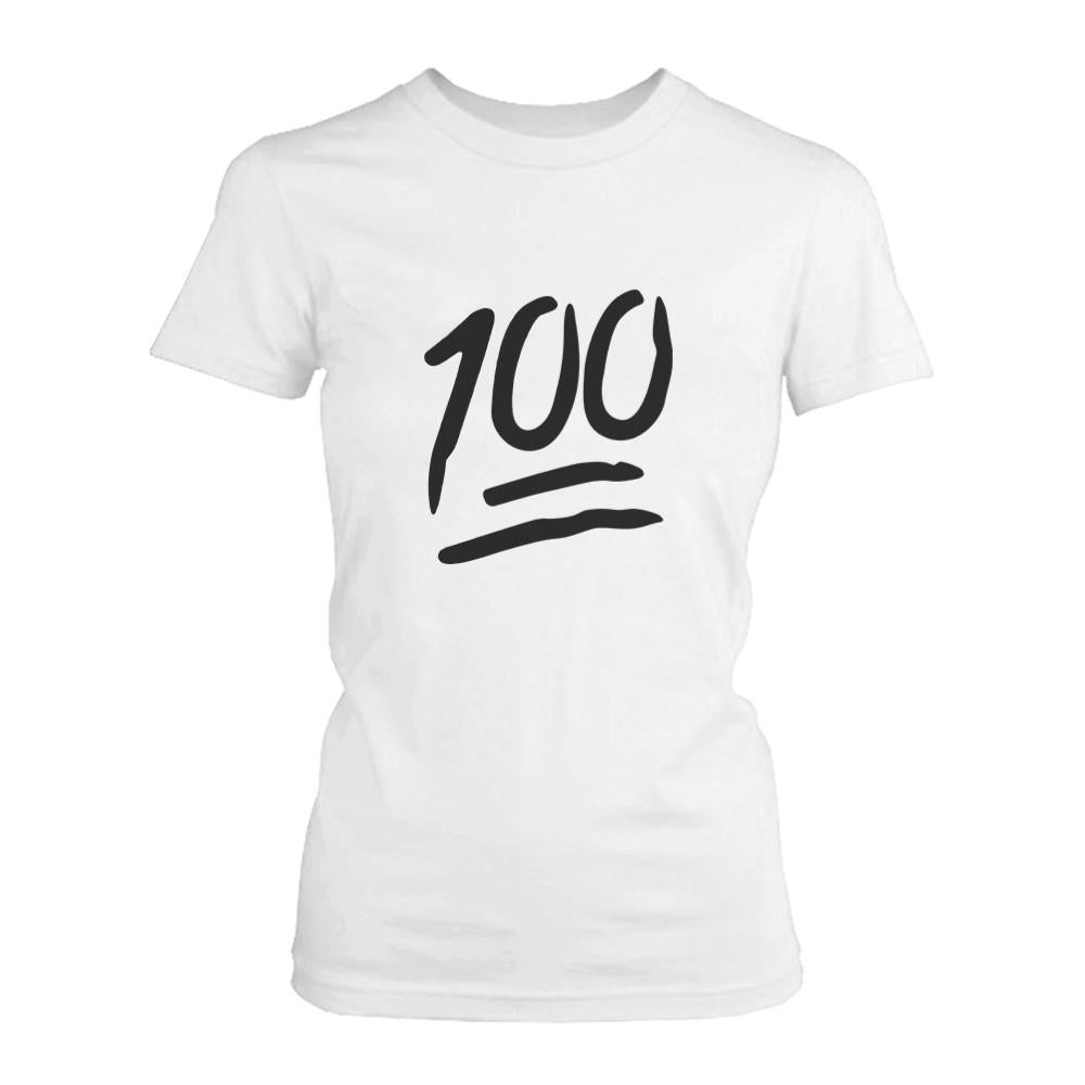 100 Points T-shirt Back To School Tee Ladies Cute Short sleeve Shirt