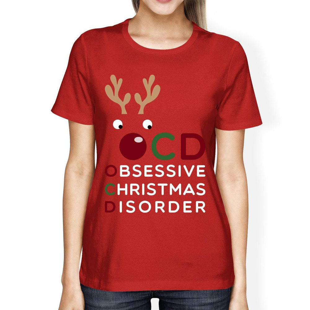 OCD Obsessive Christmas Disorder Red Women's Tee Cute Holiday Gift