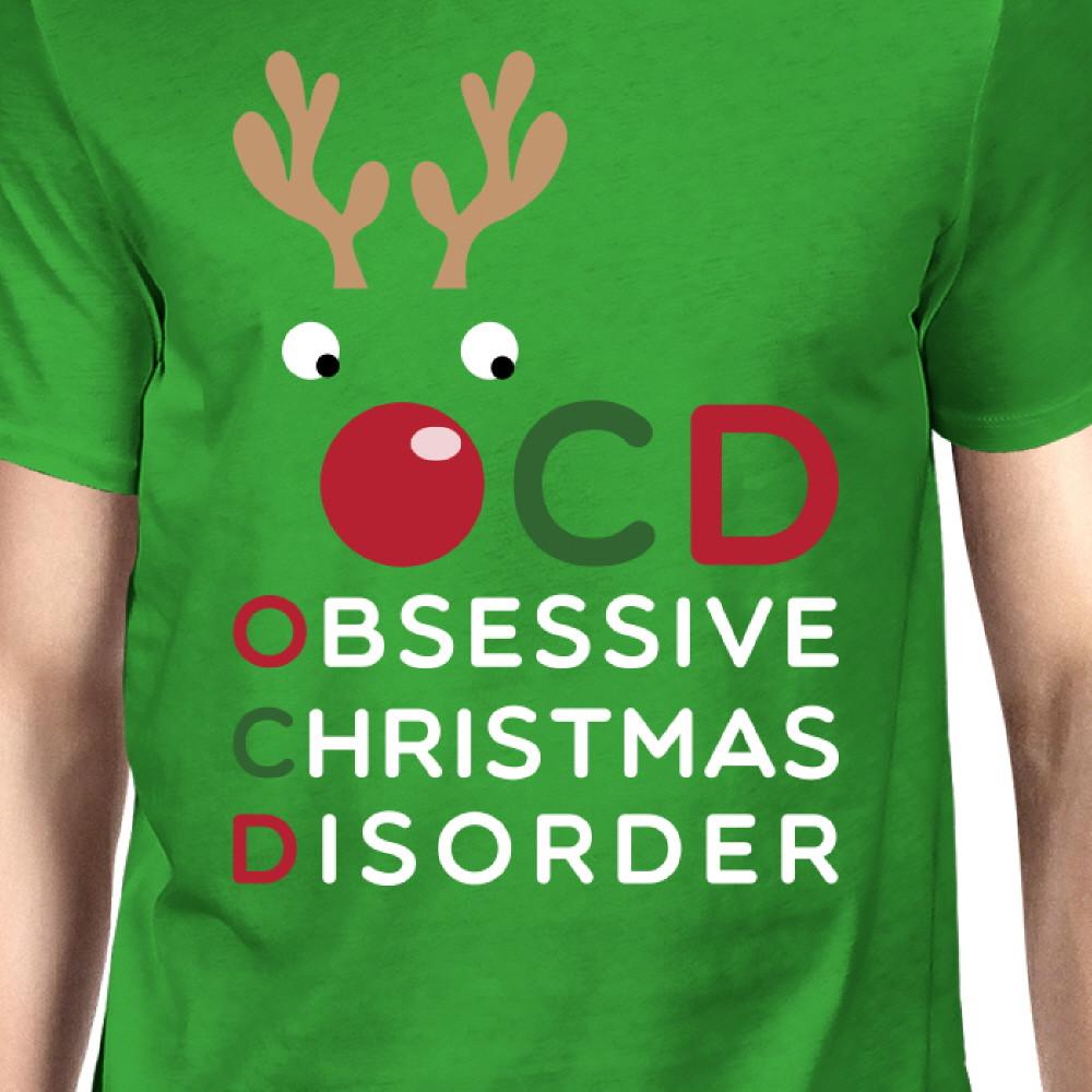 OCD Obsessive Christmas Disorder Green Unisex Tee Cute Holiday Gift