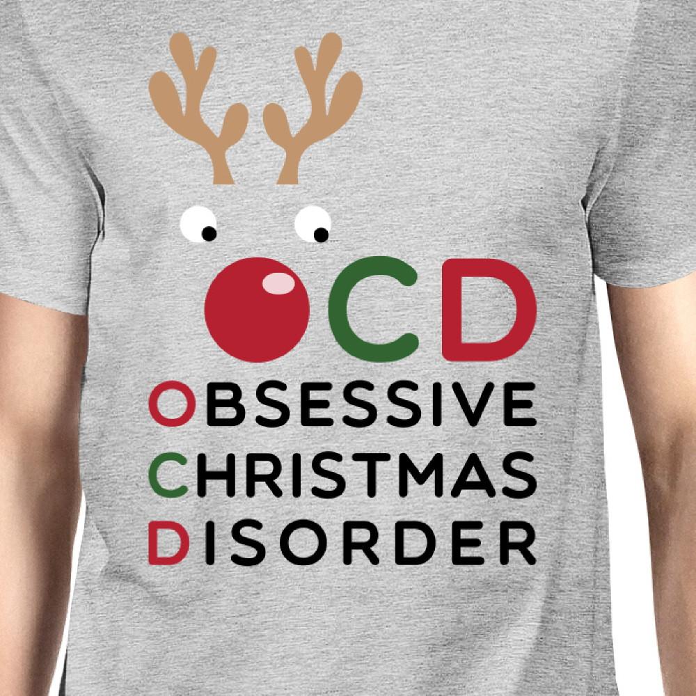 OCD Obsessive Christmas Disorder Grey Men's Tee Cute Holiday Gift