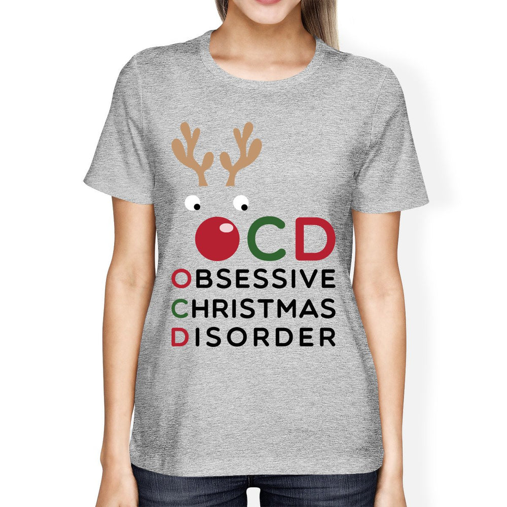 OCD Obsessive Christmas Disorder Grey Women's Tee Cute Holiday Gift