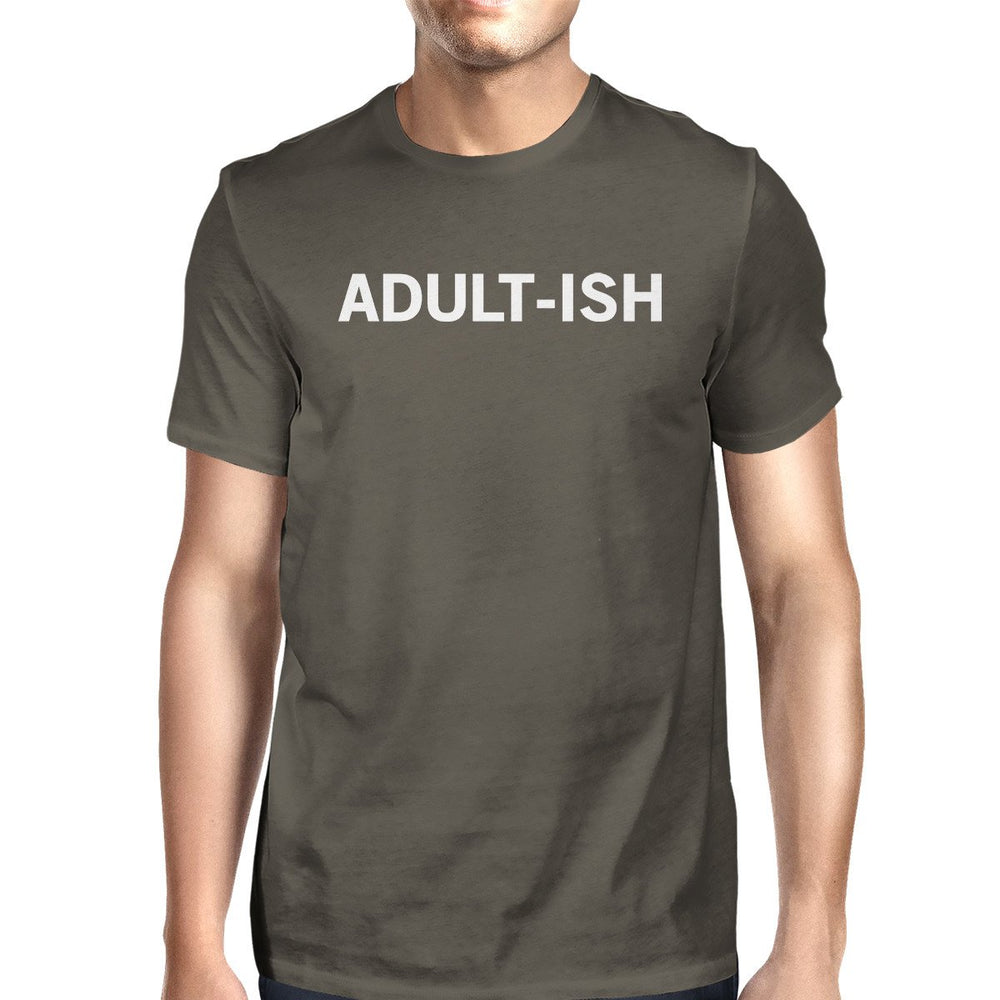 Adult-ish Mens Cool Grey Tees Funny Graphic Printed Crew Neck Shirt