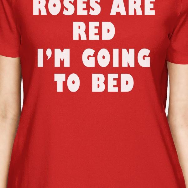 Roses Are Red Women's Red T-shirt Short Sleeve Funny Graphic Tee