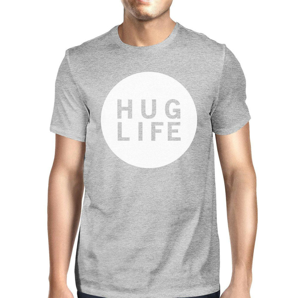 Hug Life Men's Heather Grey T-shirt Unique Design Ultra Soft Feel