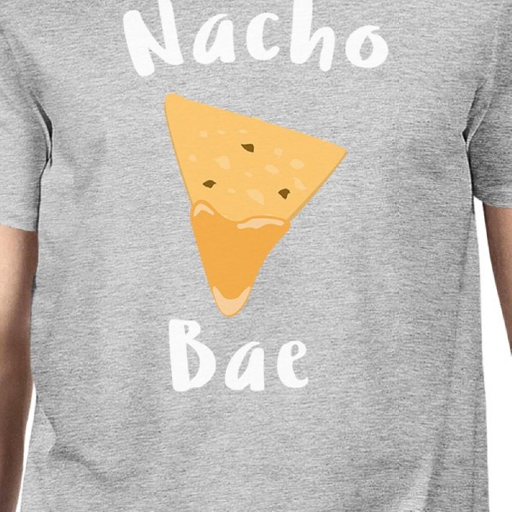 Nocho Bae Men's Grey T-shirt Simple Typography Funny Gifts For Him