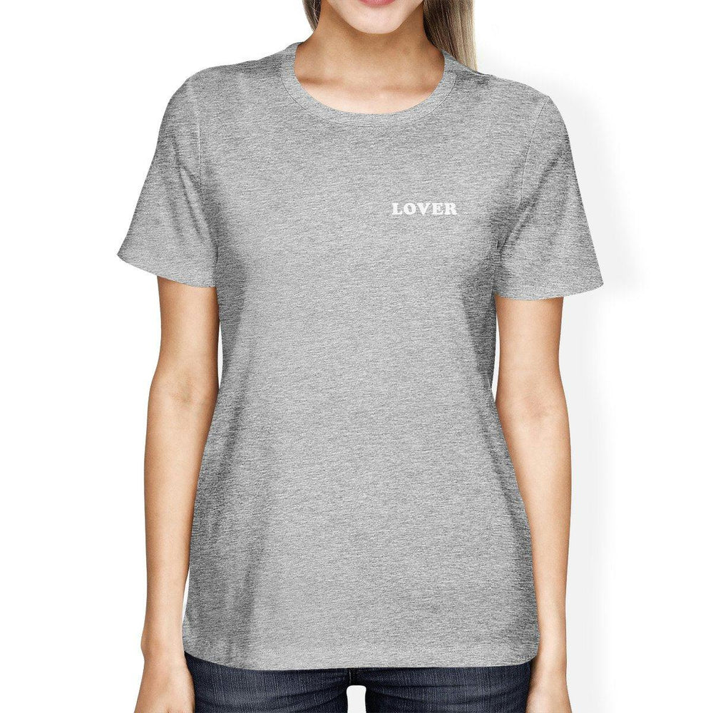 Lover Women's Heather Grey T-shirt Cute Design Creative Gift Ideas
