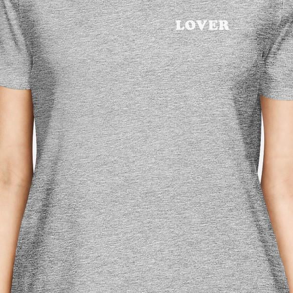 Lover Women's Heather Grey T-shirt Cute Design Creative Gift Ideas