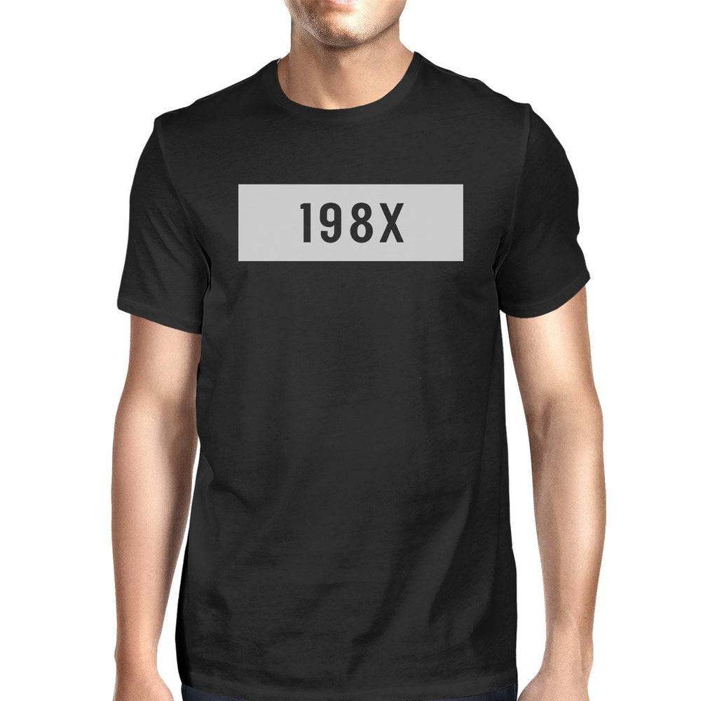 198X Men's Black Casual Graphic T-Shirt Funny Saying Gift For Him