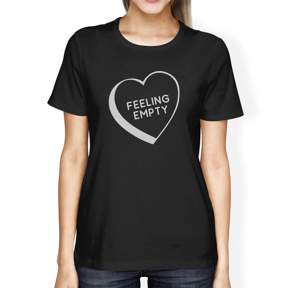 Feeling Empty Heart Black Short Sleeve T Shirt Unique Gift Idea