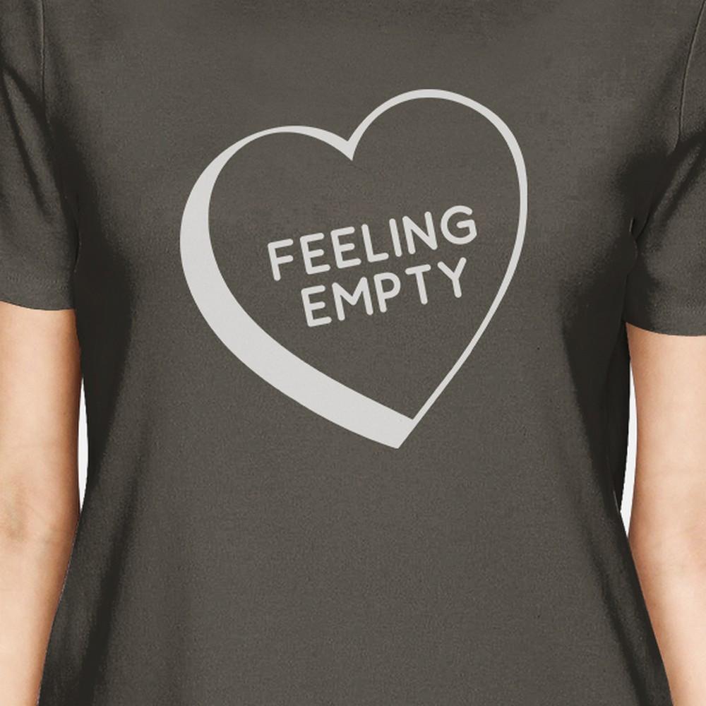 Feeling Empty Heart Dark Grey Graphic Tee Cute Design T Shirt