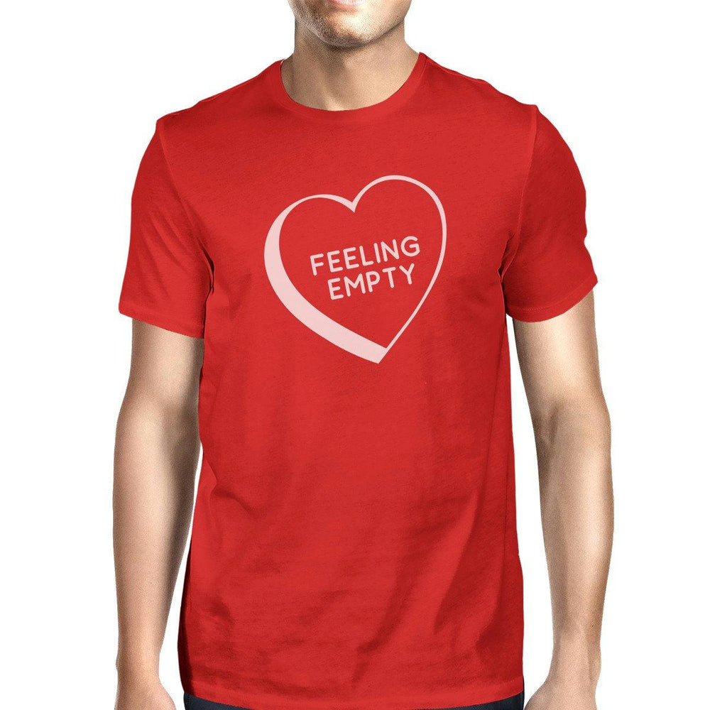 Feeling Empty Heart Red T-Shirt Funny Design Comfortable Men's Top