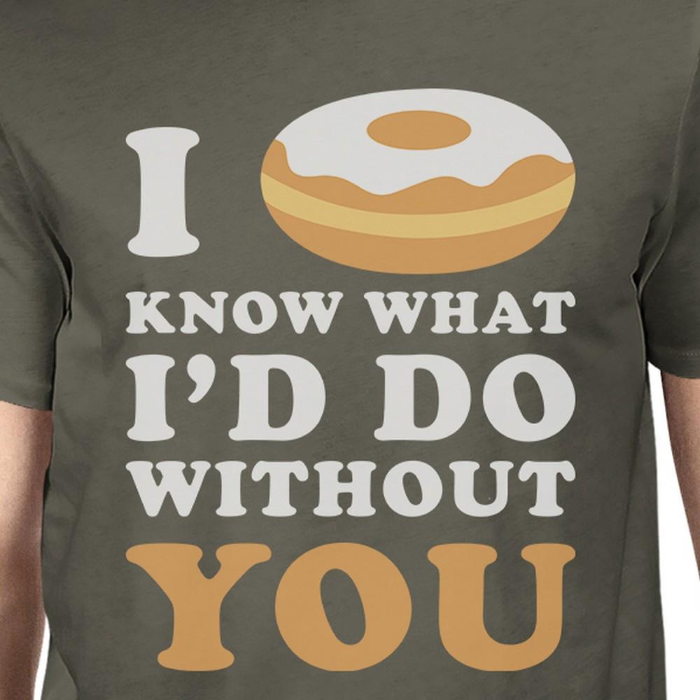 I Doughnut Know Men's Dark Grey Funny Graphic Witty Quote T Shirt