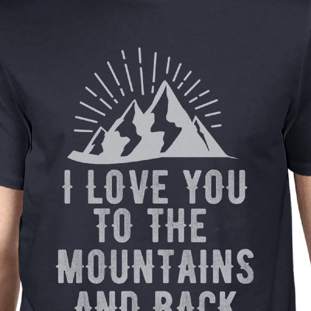 Mountain And Back Mens Navy Short Sleeve Top Mountain Graphic Shirt