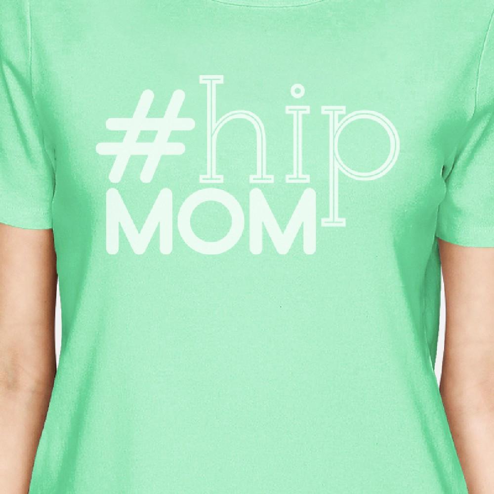 Hip Mom Womens Mint Cotton Shirt Simple Design Cute Gifts For Her