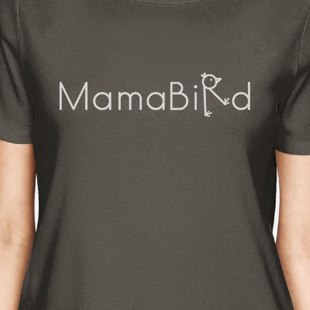 MamaBird Women's Dark Grey Cool Summer T Shirt Cute Design Top