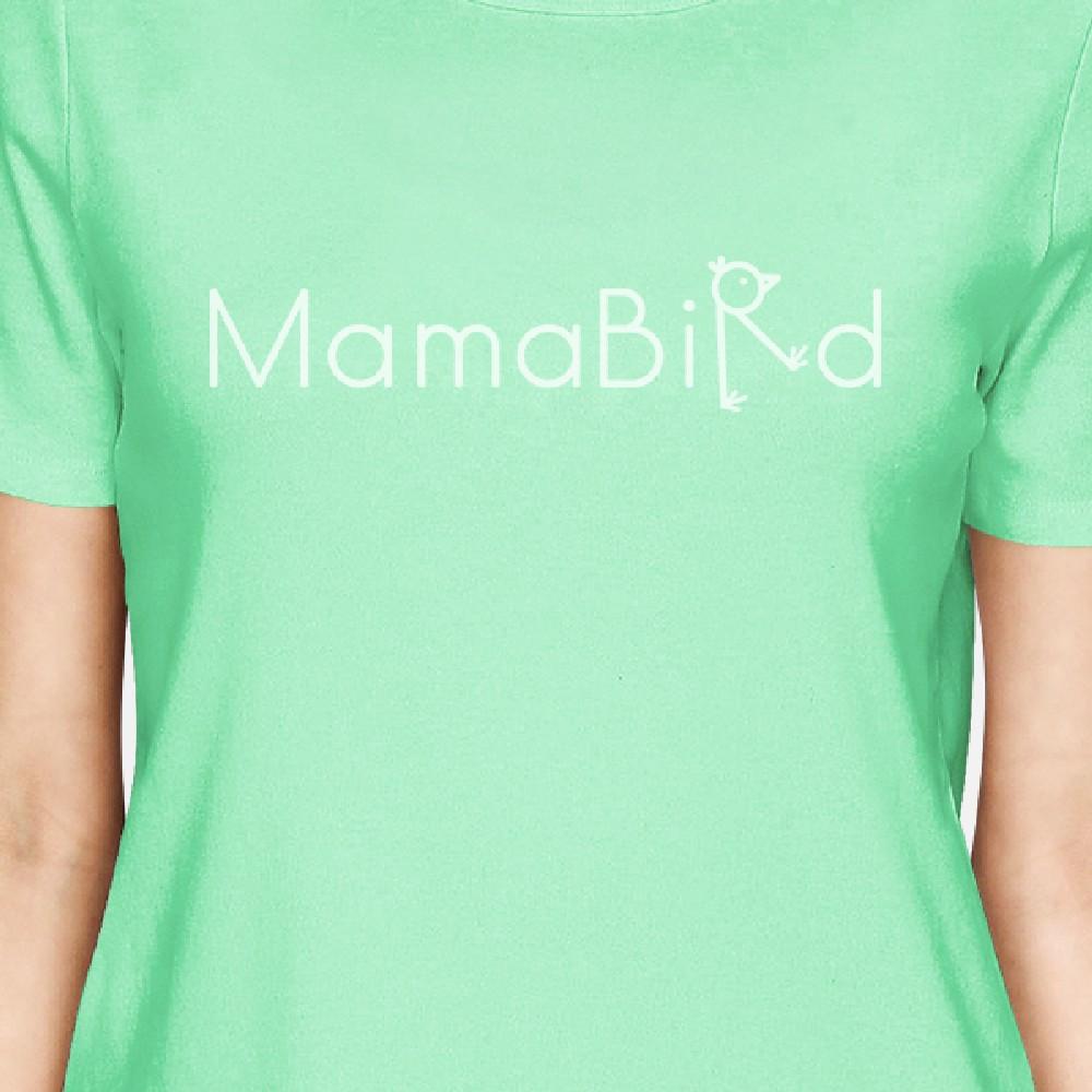 MamaBird Womens Mint Round Neck T Shirt Cute Summer Top Gift Ideas