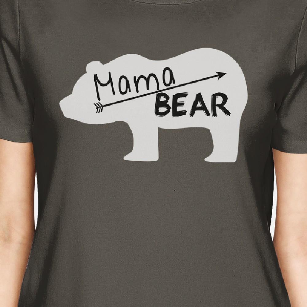 Mama Bear Women's Dark Grey Cool Summer T Shirt Gift Ideas For Her