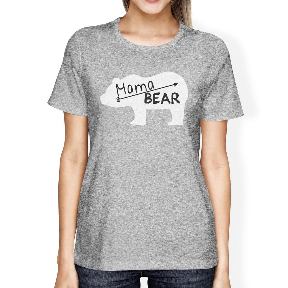 Mama Bear Women's Gray Graphic T Shirt Gift Ideas For Mothers Day