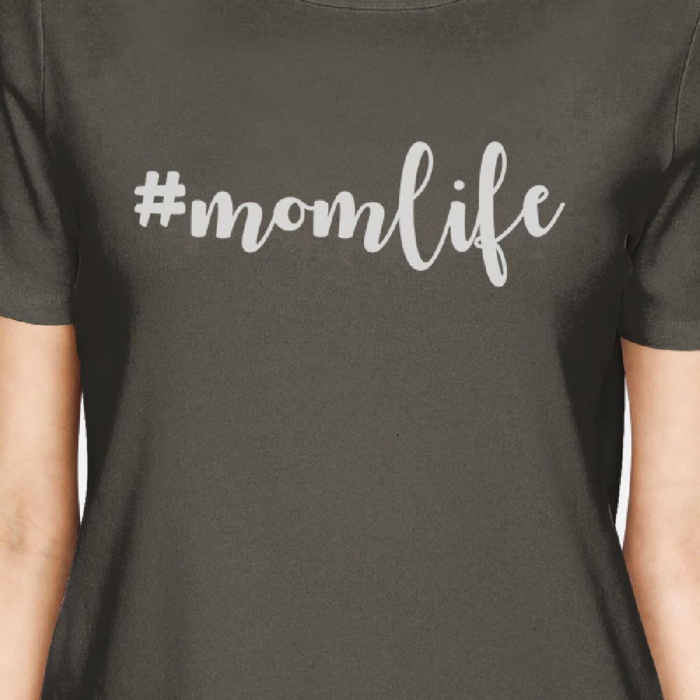 Momlife Womens Dark Grey Cool Summer T Shirt Great Gifts For Women