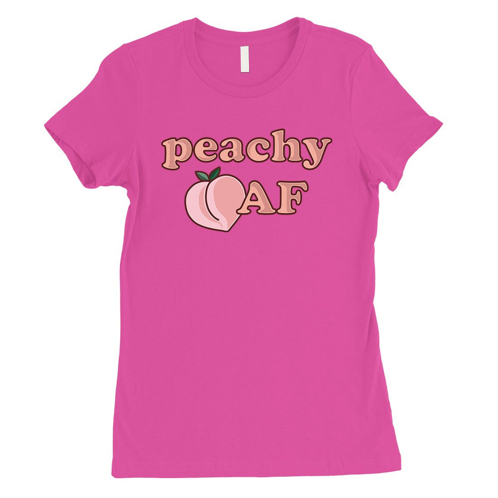 365 Printing Peachy AF Womens Powerful Silly Food T-Shirt Gift for a Friend