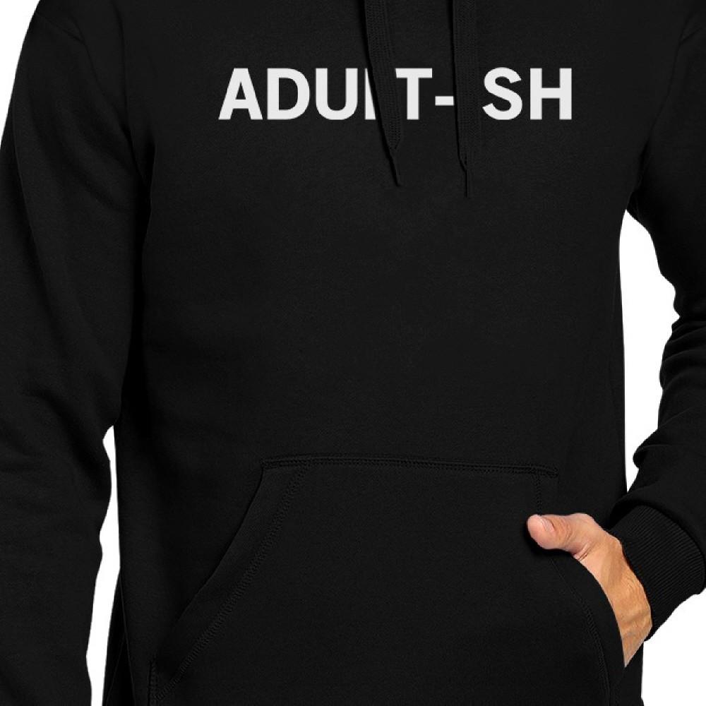 Adult-ish Black Hoodie Pullover Fleece College Varsity Gifts Idea