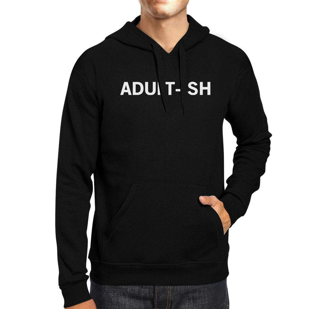 Adult-ish Black Hoodie Pullover Fleece College Varsity Gifts Idea