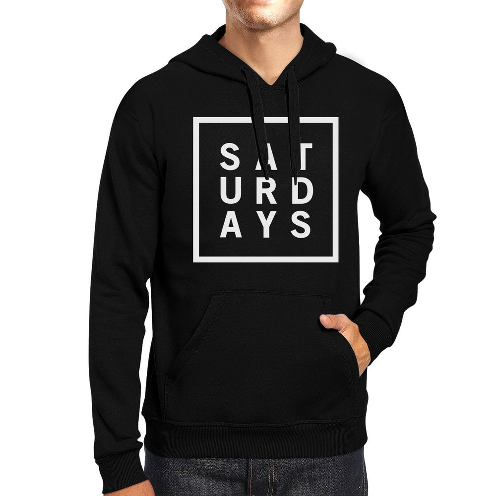 Saturdays Black Hoodie Pullover Fleece Crew Neck Gifts Ideas