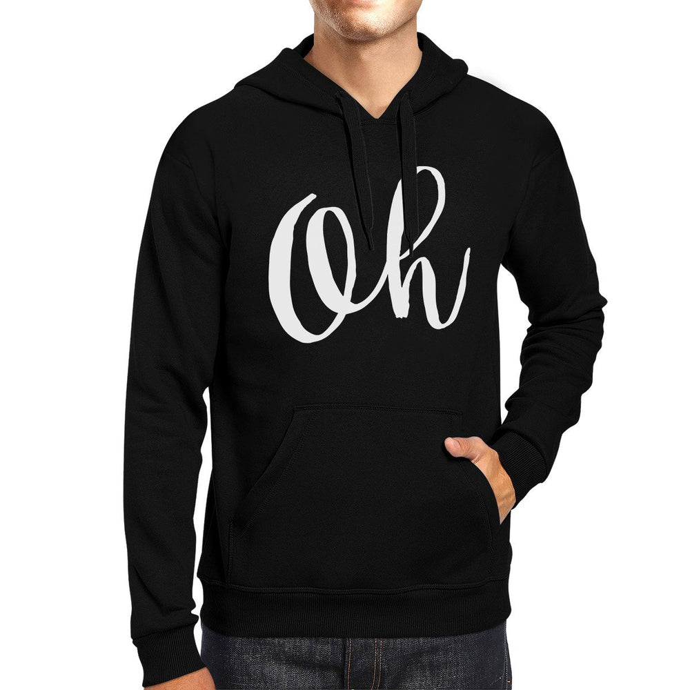 Oh Black Hoodie Pullover Fleece Typographic Christmas Gifts