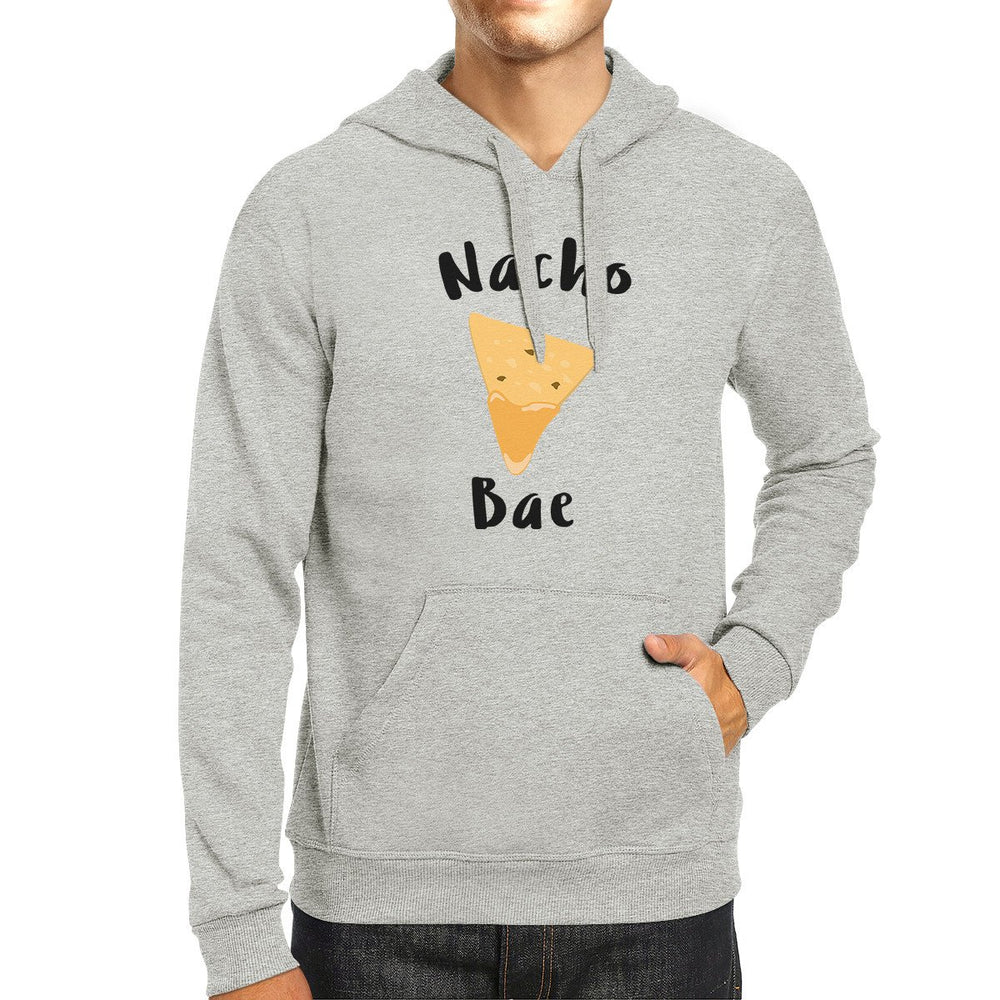 Nacho Bae Unisex Gray Hoodie Cute Graphic Funny Gift Food Lovers