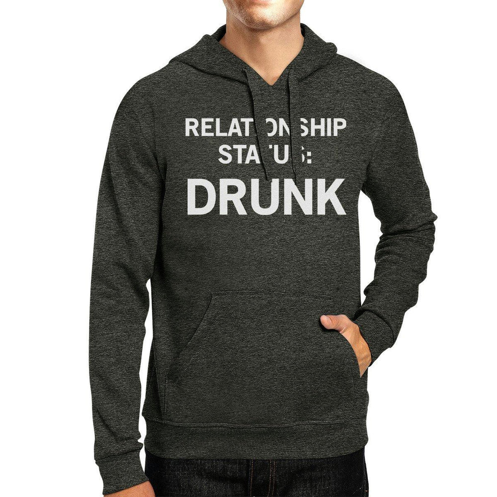 Relationship Status Unisex Dark Grey Fleece Hoodie Humorous Graphic