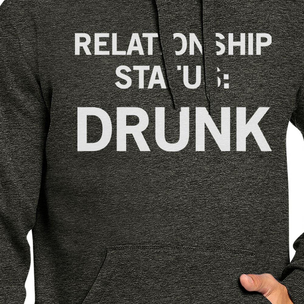 Relationship Status Unisex Dark Grey Fleece Hoodie Humorous Graphic