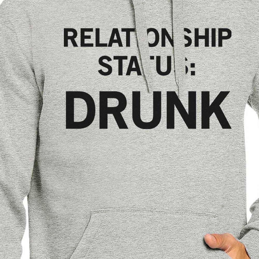 Relationship Status Unisex Grey Fleece Hoodie Humorous Graphic