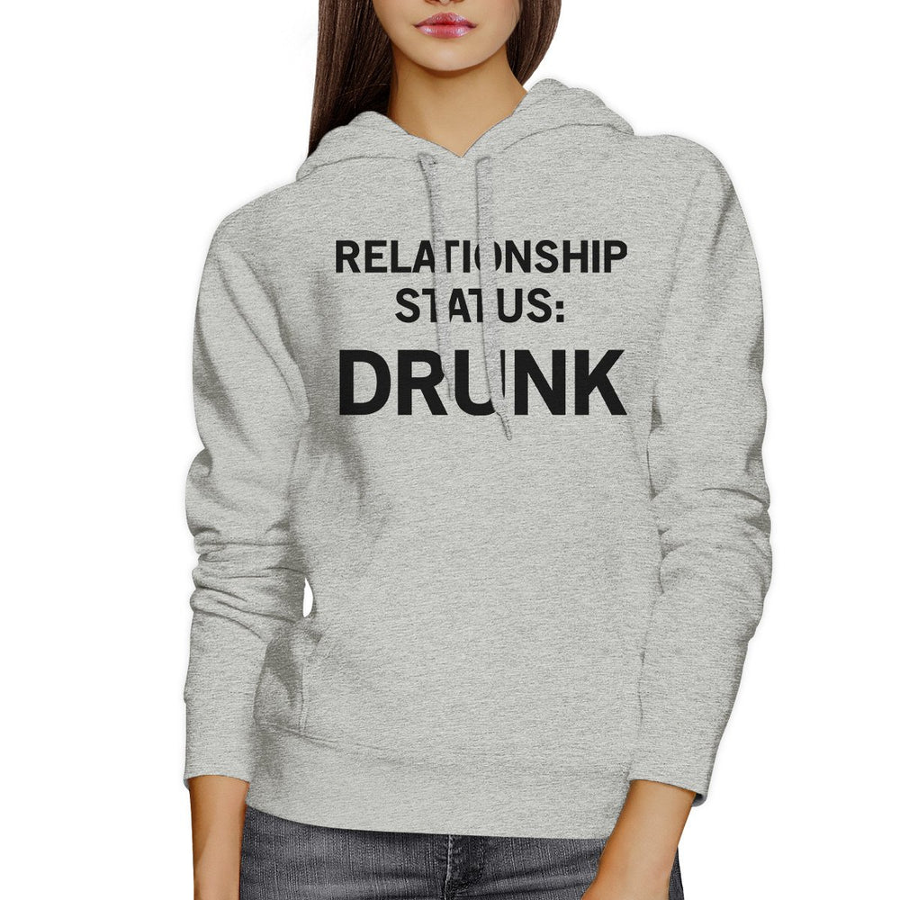 Relationship Status Unisex Grey Fleece Hoodie Humorous Graphic