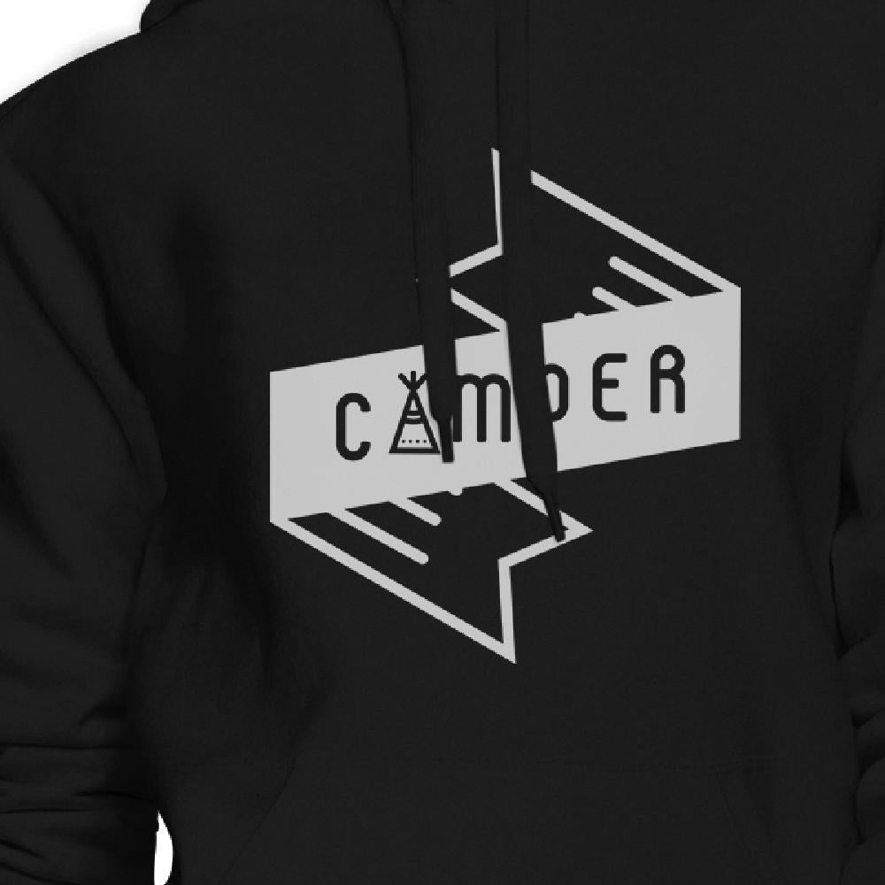 Camper Unisex Black Hoodie Cute Design Gift Idea For Camping Lovers