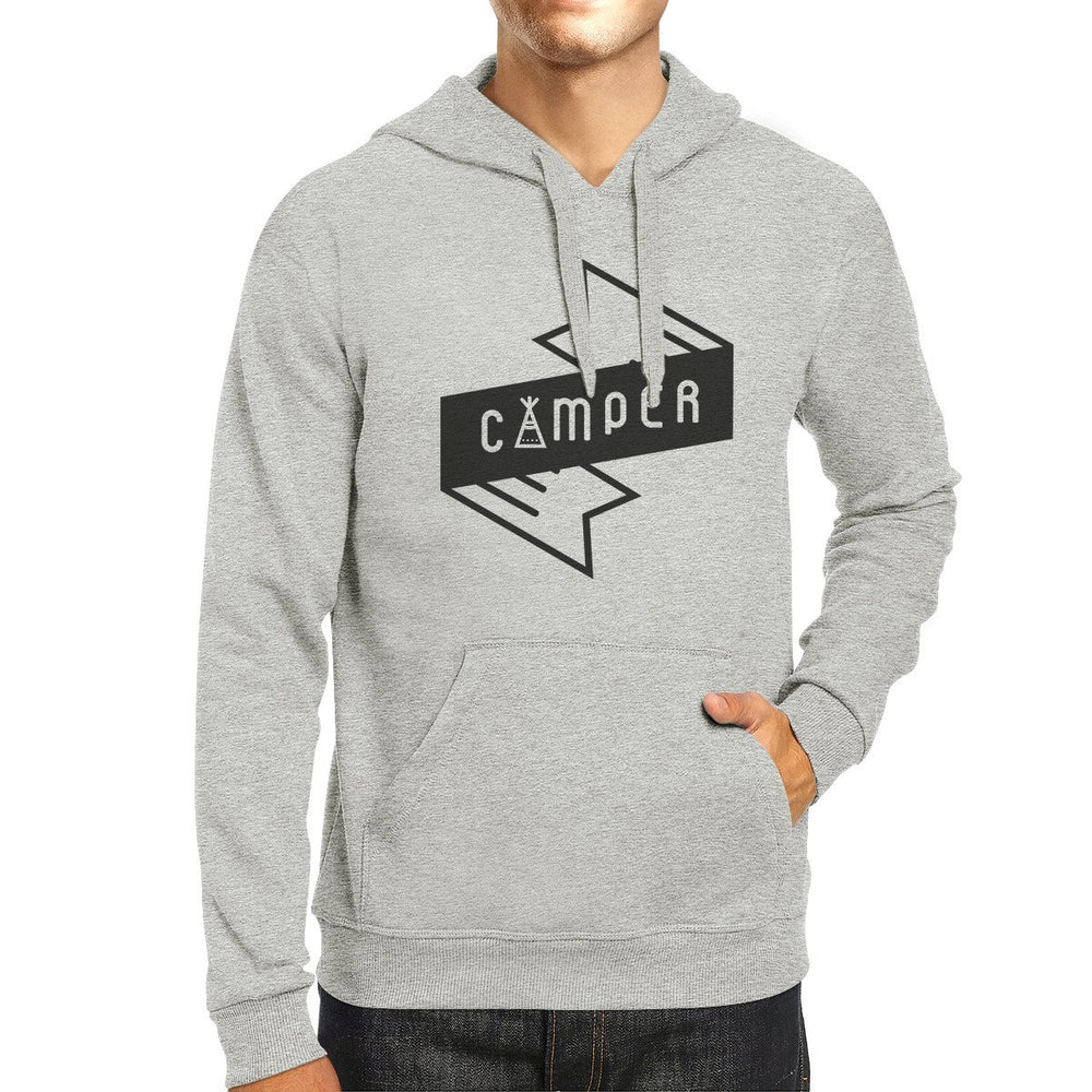 Camper Unisex Grey Graphic Hoodie Summer Camp Trip Must Have Items