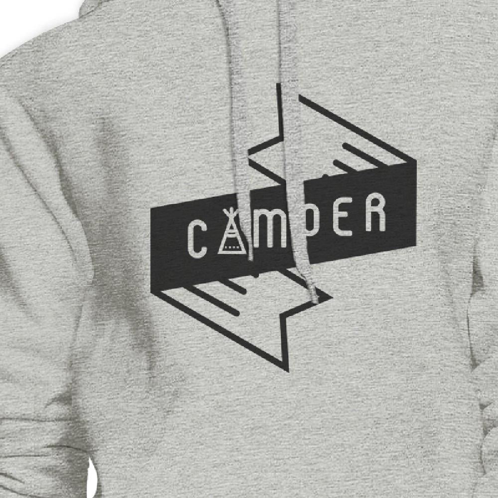 Camper Unisex Grey Graphic Hoodie Summer Camp Trip Must Have Items