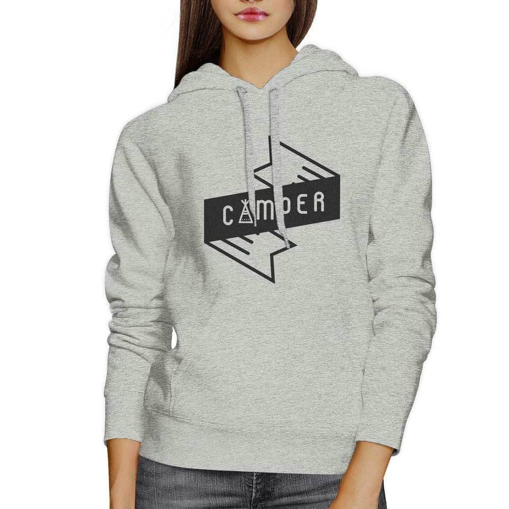 Camper Unisex Grey Graphic Hoodie Summer Camp Trip Must Have Items