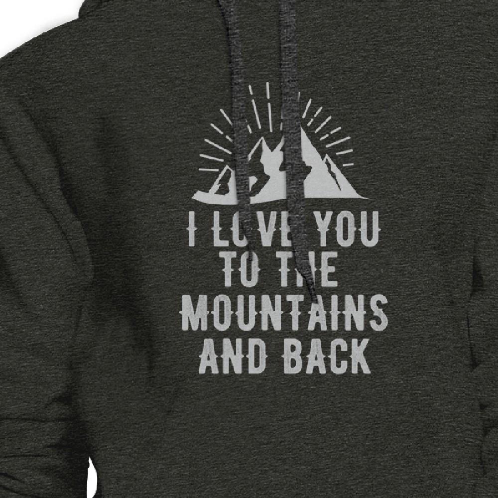 Mountain And Back Unisex Dark Gray Pullover Hoodie Funny Design