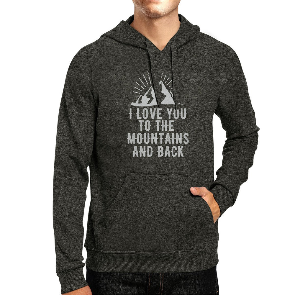 Mountain And Back Unisex Dark Gray Pullover Hoodie Funny Design