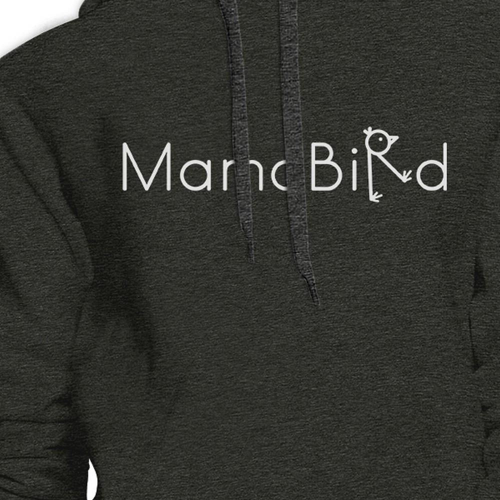 MamaBird Charcoal Grey Unisex Cute Graphic Hoodie Gift For New Moms