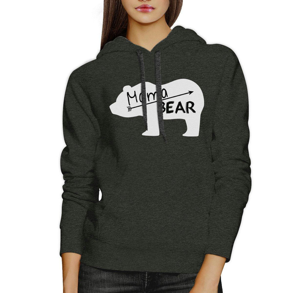 Mama Bear Dark Gray Unisex Cute Hoodie Unique Mothers Day Gift Idea