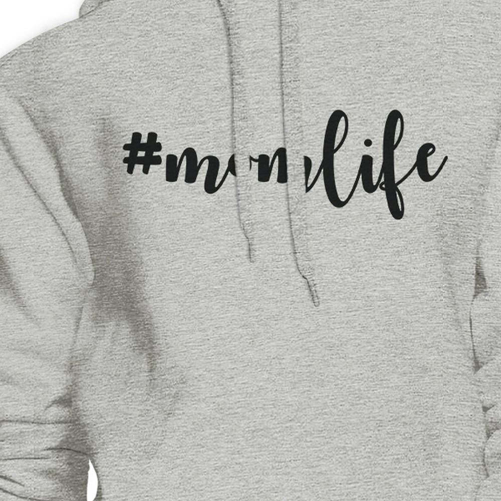 Momlife Gray Cute Design Fleece Hoodie Unique Birthday Gift For Mom