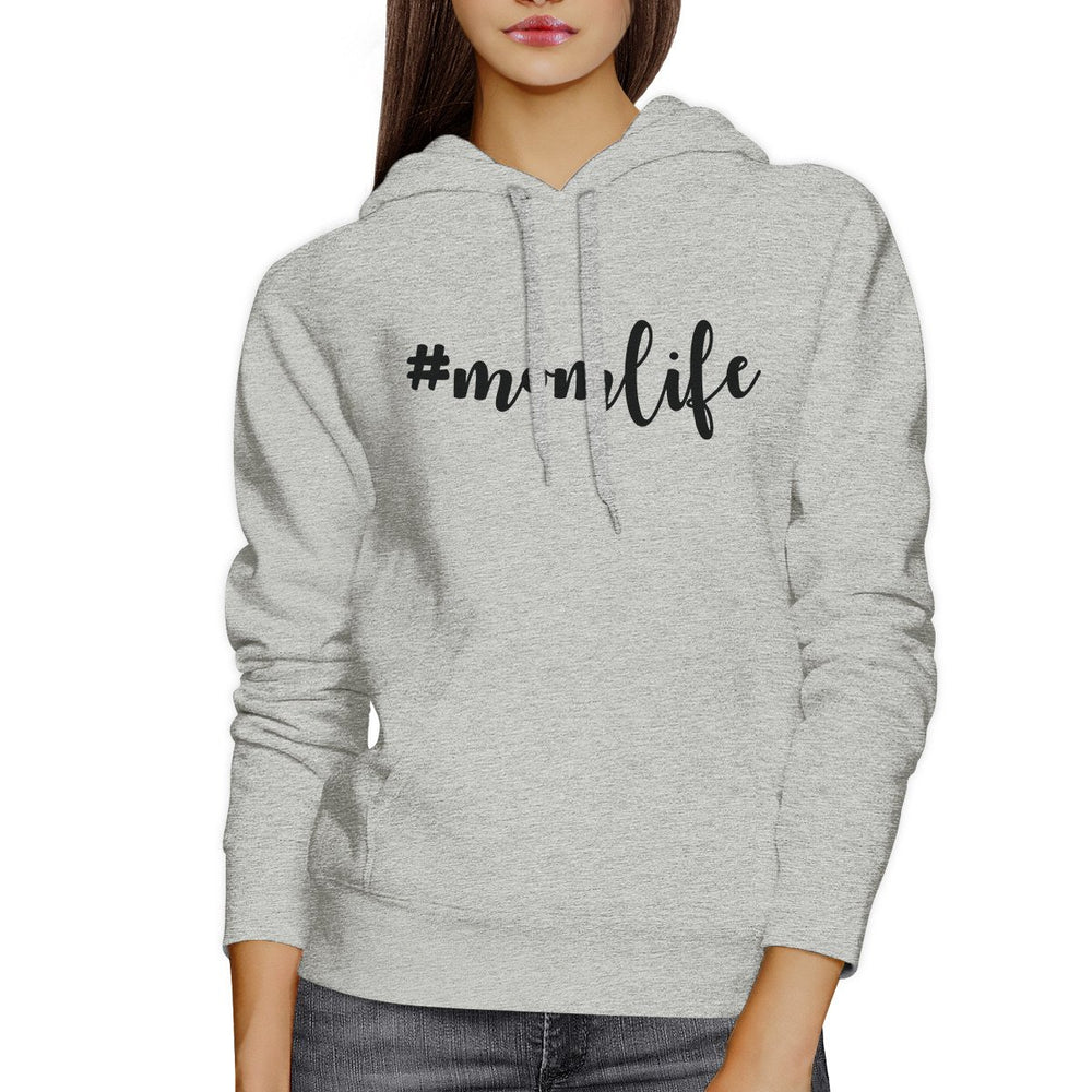 Momlife Gray Cute Design Fleece Hoodie Unique Birthday Gift For Mom